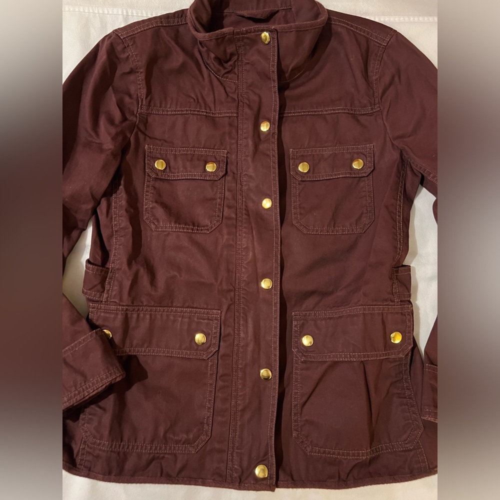 J. Crew Deep Red Utility Jacket - image 8